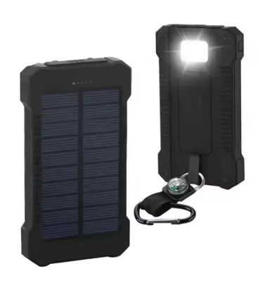 Banco de energía solar de 200000 mAh, linterna LEDSOS, carga rápida, batería externa